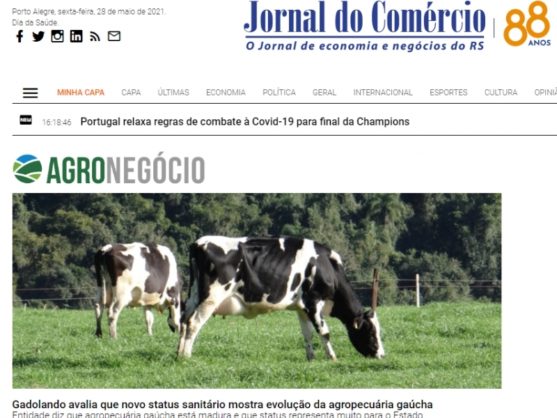 Tema também é o foco de hotsite sobre notícias de agronegócio no portal do JC