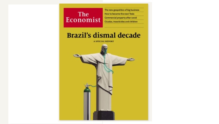 Capa da revista The Economist critica o Brasil