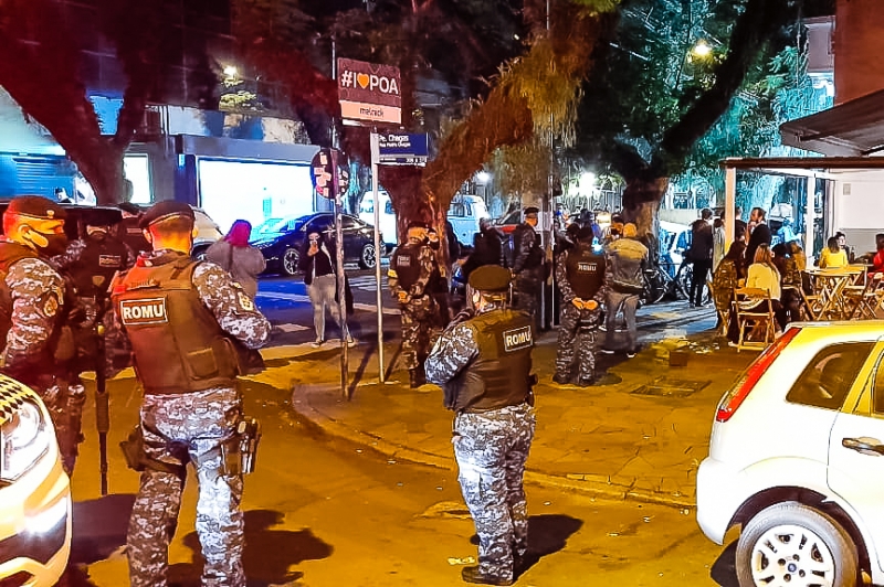 Operação integrada das forças de segurança pública fiscalizou bairro Moinhos de Vento