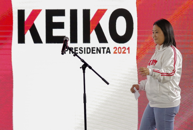 Filha do ex-ditador Alberto Fujimori aparece com 50,45% dos votos