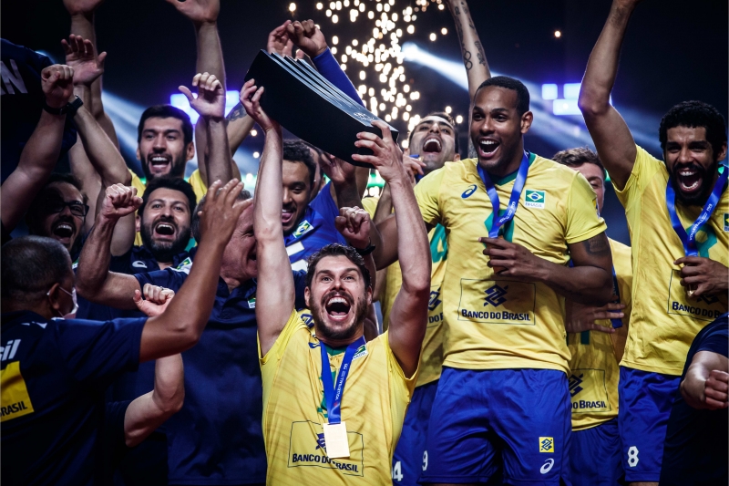 A festa dos comandados de Carlos Schwanke ao fim do jogo mostrou o espírito de garra e união da seleção brasileira