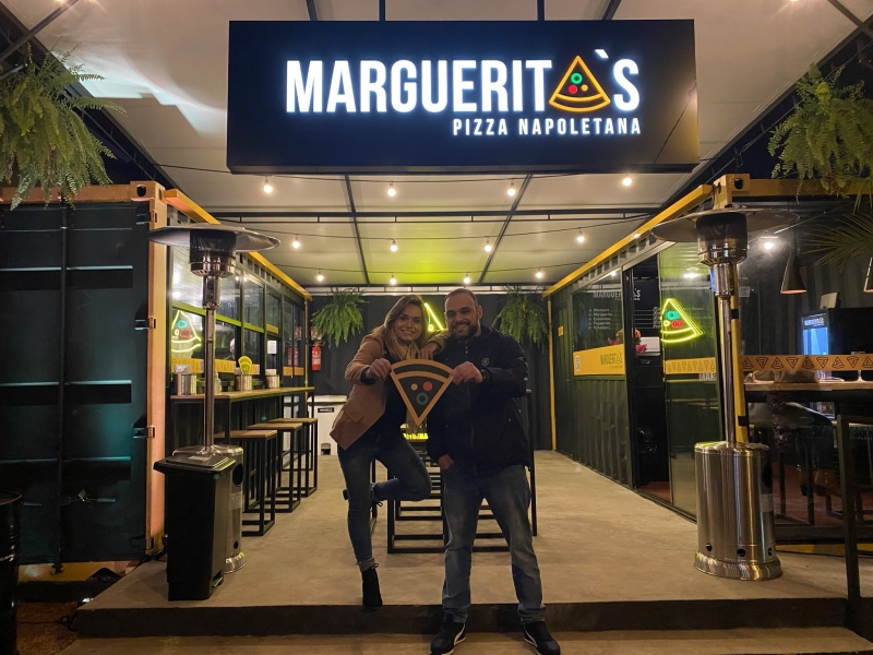 Pâmela e Rodrigo de Sousa abriram a Marguerita's na 
Zona Norte de Porto Alegre, embora sejam de outras áreas Foto: Marguerita's/Divulgação/JC