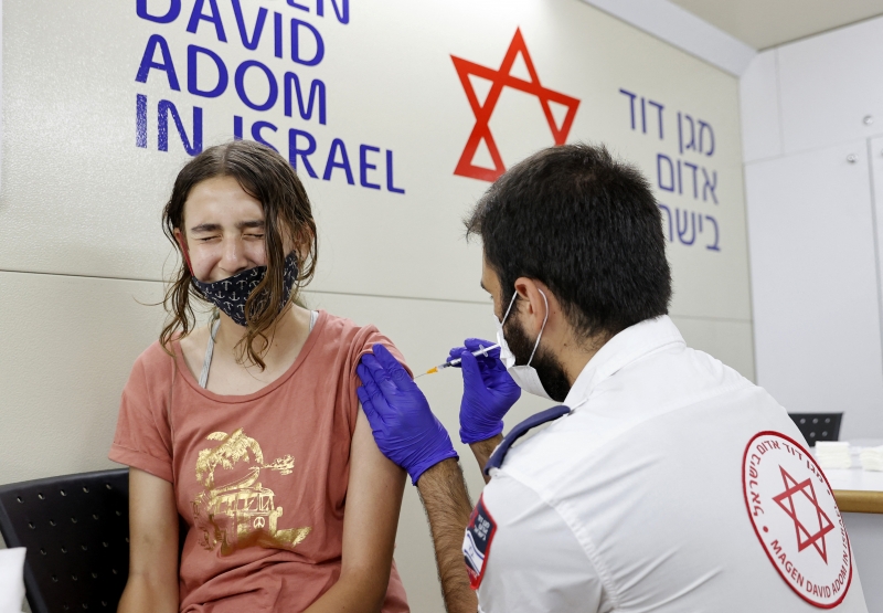 Até 4 de julho, Israel já havia vacinado 57,2% da população com as duas doses