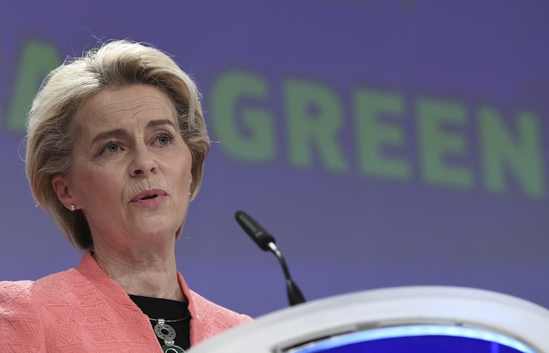Ursula apresentou a ambiciosa meta do bloco, que pretende transformar em realidade o Acordo Verde