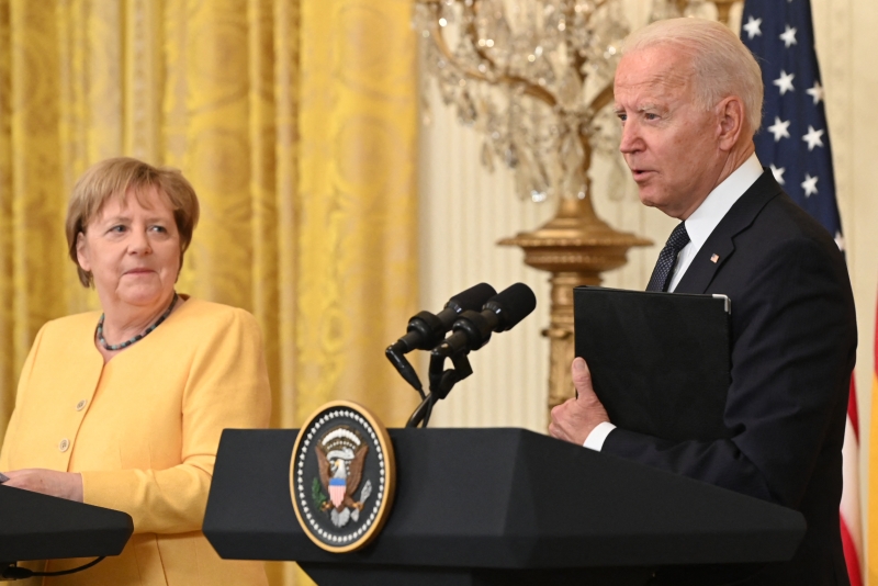 Questão foi levantada durante reunião bilateral entre Merkel e Biden