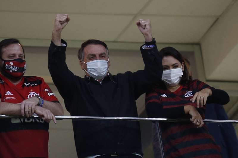 Bolsonaro acompanhou vitória do Flamengo por 4 a 1 contra equipe argentina