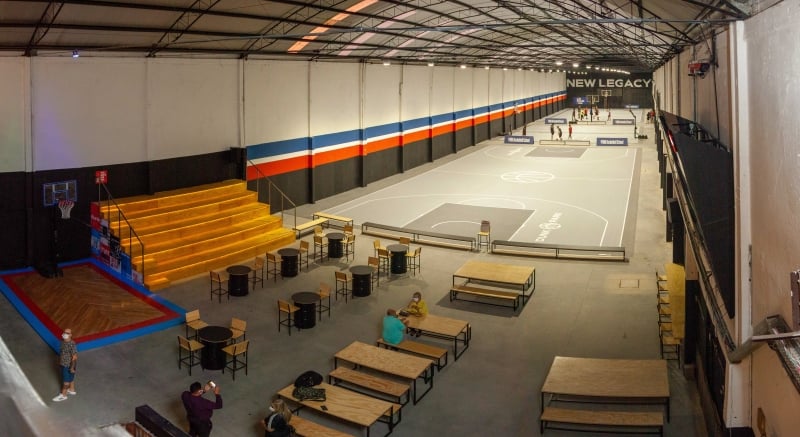 H&aacute; quatro quadras de diferentes tamanhos no pavilh&atilde;o Foto: Gabriel Araujo/Divulga&ccedil;&atilde;o/JC