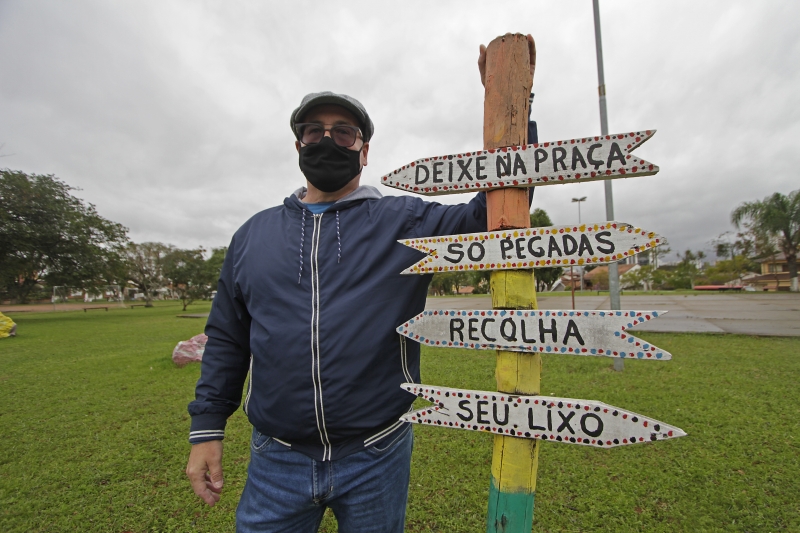 Marco Antonio Peruzzo é prefeito da Praça Clio Fiori Druck, na Intercap