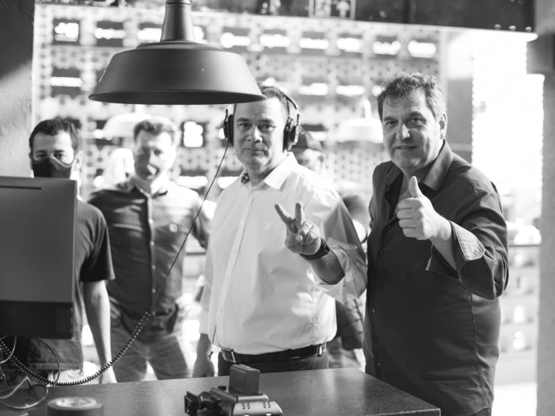 Telmo Costa, CEO da Meta, e Claudio Carrara, VP da Meta, no novo espaço