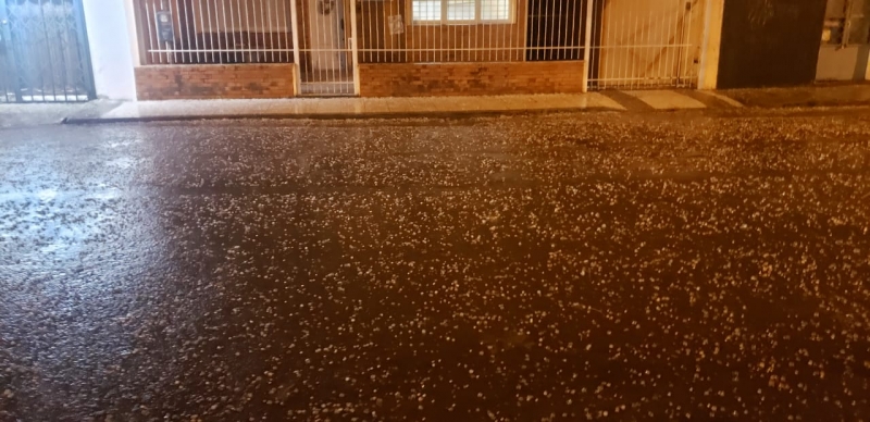 Em Livramento houve granizo e vento de 50 quilômetros por hora