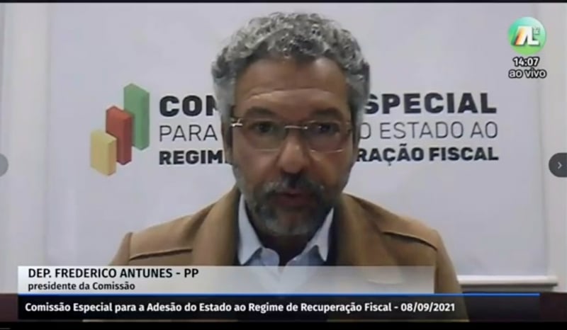 O líder do governo, deputado estadual Frederico Antunes (PP), presidiu a comissão especial sobre as negociações para o ingresso no RRF 