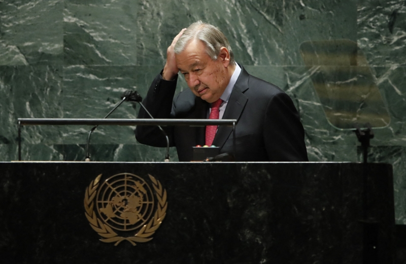 Guterres referiu-se diretamente a Pequim e Washington em seu discurso