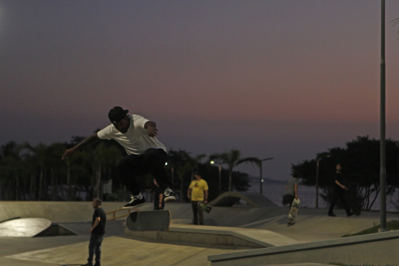 Skatistas puderam conferir de perto como ficou a maior pista da Am&eacute;rica Latina