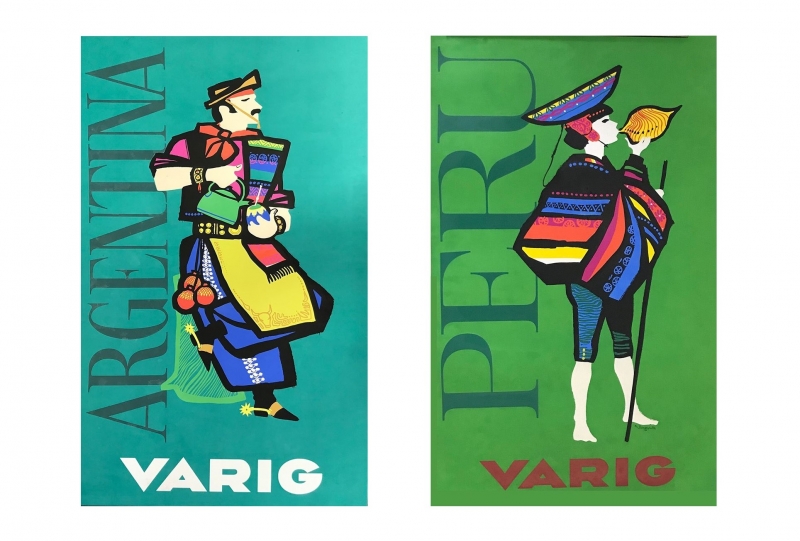 Mostra apresenta ilustra��es do artista utilizadas na comunica��o da Varig
