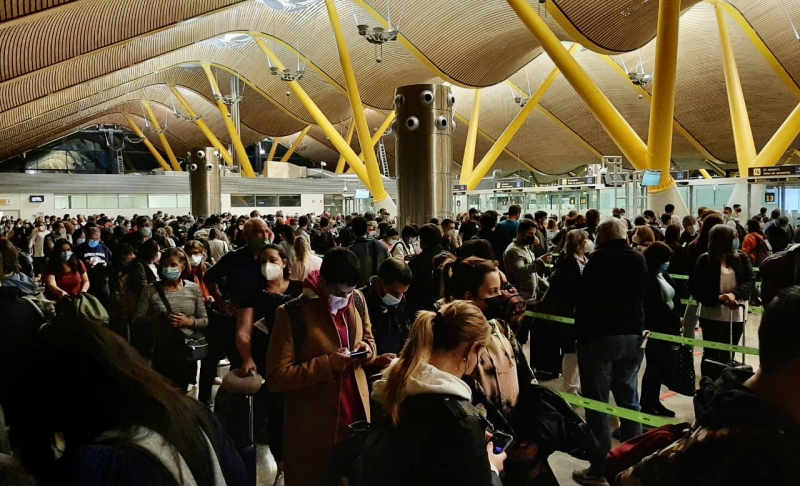 Integrantes da missão gaúcha encontraram grandes filas para acessar imigração no aeroporto