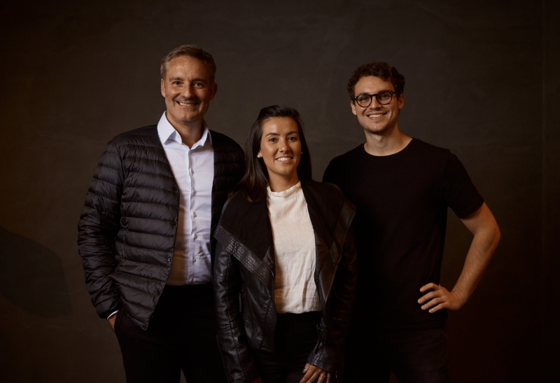 Alexandre Skowronsky, Lívia Menegat e Nicolas Skowronsky lideram a startup
