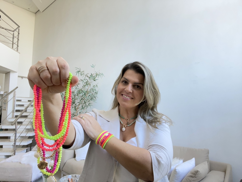 Aline Candiago Teixeira largou a Psicologia para se dedicar à marca própria e para ficar perto dos filhos Foto: Arquivo Pessoal/Divulgação/JC