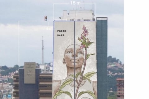 Artistas Mona Caron e Mauro Neri pintarão mural na lateral de prédio do Daer e da PGE
