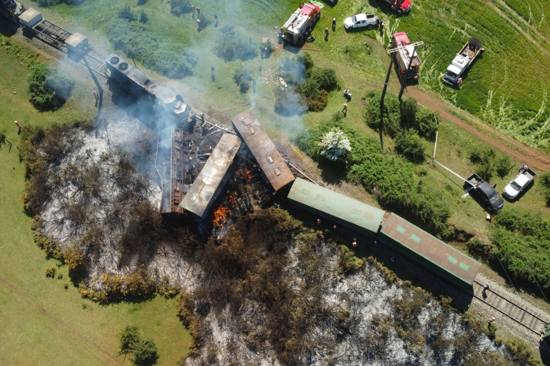 Ataque ao trem, que transportava celulose para a fabricação de papel, aconteceu na região da Macrozona Sul de Vitória