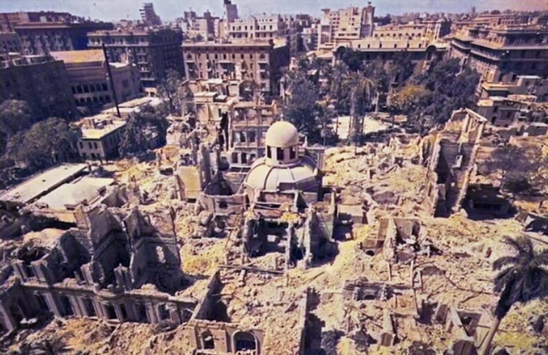 Hotel no Egito em que estava a brasileira foi destruído por incêndio em 1952 