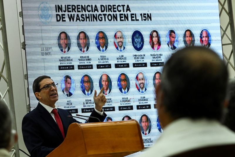Ministro das Relações Exteriores, Bruno Rodríguez, acusa EUA de tentar desestabilizar governo cubano
