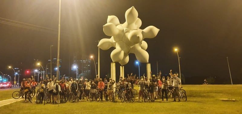Grupo 'Pedal das Gurias' se reuniu na noite de terça-feira, dia 9
