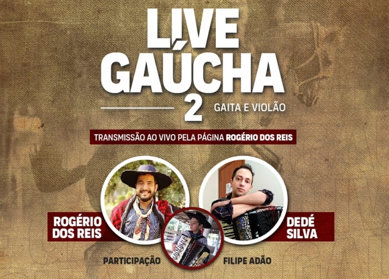 Live de Rogério dos Reis e Dedé Silva acontece nesta quinta-feira (18)