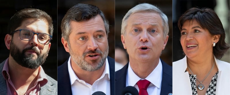 Eleitores escolhem entre o esquerdista Gabriel Boric, o centro-direitista Sebastián Sichel, o ultradireitista José Antonio Kast, e a centro-esquerdista Yasna Provoste 