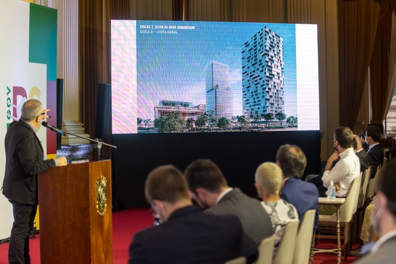 Projeto apresentado sugere a construção de nove torres na área das Docas, sendo seis residenciais