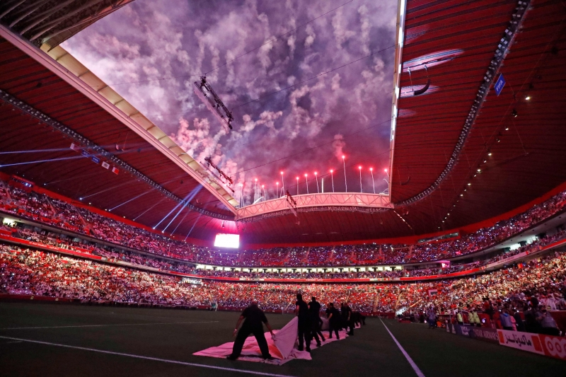 Est&aacute;dio Al Bayt foi palco da abertura da Copa &Aacute;rabe, com o confronto entre&nbsp;Catar x Bahrein