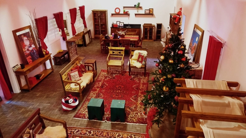 Casa do Papai Noel está instalada no Museu do Trabalho e ficará aberta até o dia 23