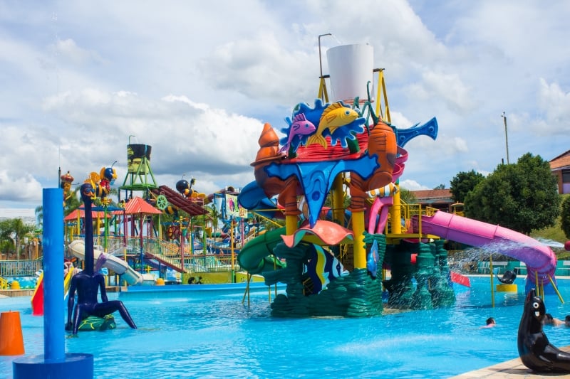 O Clube Parque das Águas, de Viamão, foca em atrações infantis
