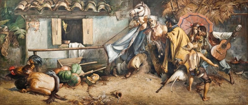 Pintada em 1952, Rixa Gaúcha é uma das obras mais emblemáticas da carreira de Scheffel