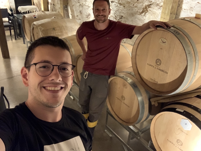 Lucas Foppa (e) e Ricardo Ambrosi (e) criaram a Tenuta Foppa & Ambrosi, case de sucesso do Projeto Mercado Mais Vinho do Sebrae RS