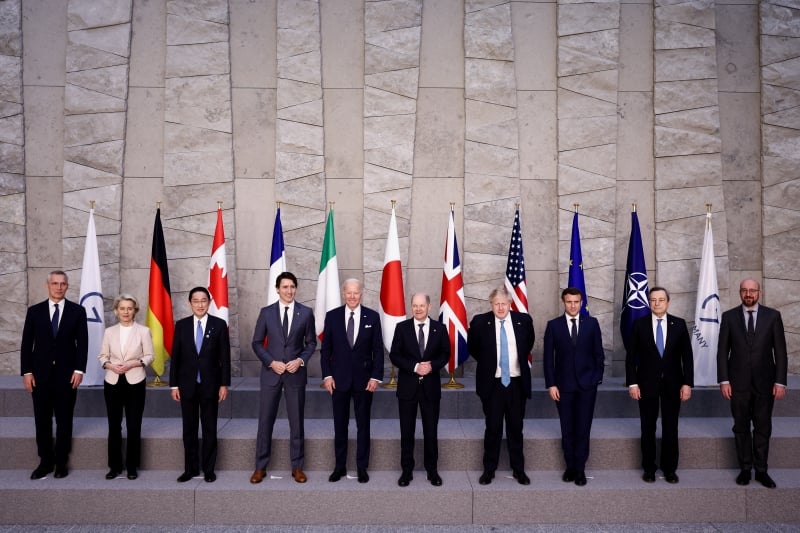 O G7 se comprometeu ainda a coordenar ações para que a Rússia não consiga contornar as medidas impostas contra sua economia