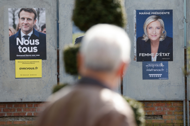 Macron ficou com 27,84% dos votos válidos e Le Pen, com 23,15%