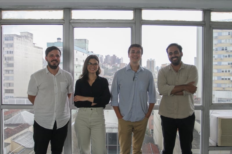 Rodrigo Le&atilde;es, Fernanda Moreira, Pedro Rigon e Juliano Rodrigues Foto: ANDRESSA PUFAL/JC