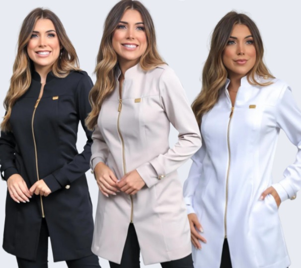 Os jalecos tem z&iacute;per ou bot&otilde;es Foto: Seiva/Divulga&ccedil;&atilde;o/JC