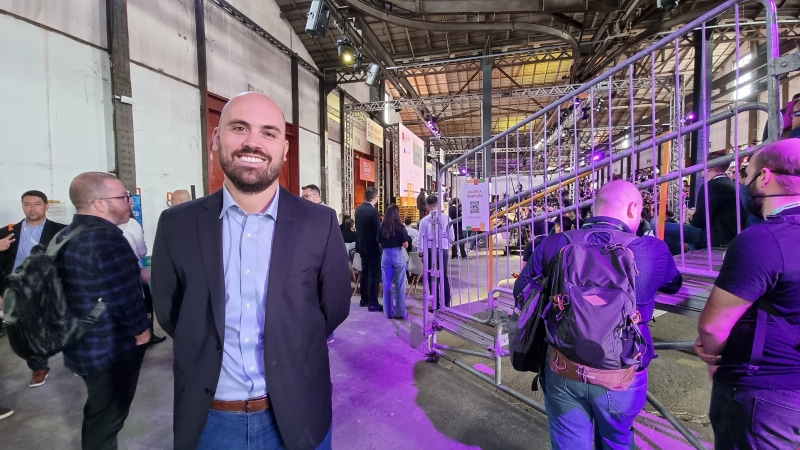 Eduardo Goerl, CEO da Arpac, foi um dos competidores a apresentar o pitch Foto: ISADORA JACOBY/ESPECIAL/JC