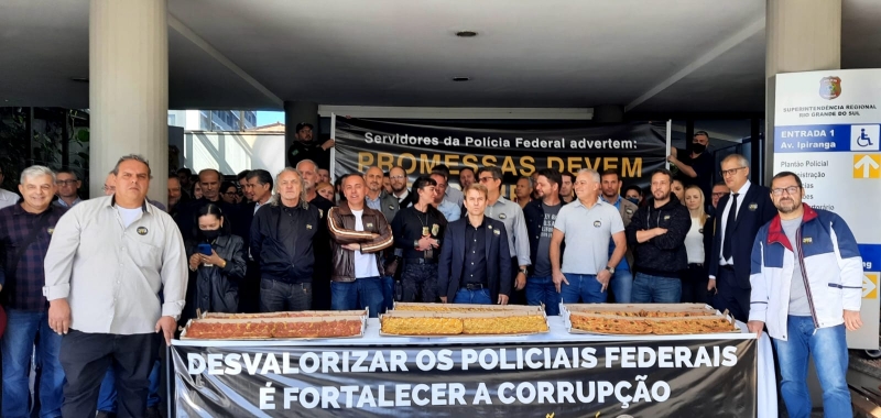 Servidores da PFRS organizaram atos no interior e em Porto Alegre durante a manhã