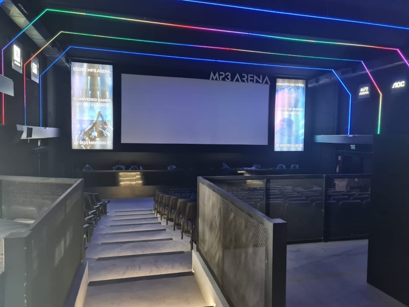 Imagem mostra como vai ser a sala de cinema que vai ser agora palco de disputa de games