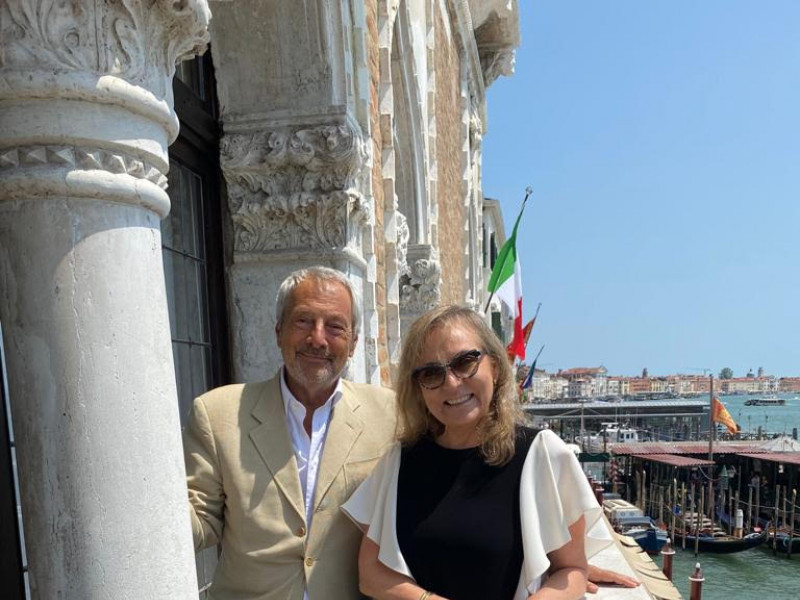 Carmen Ferrão e Roberto Cicutto em Veneza