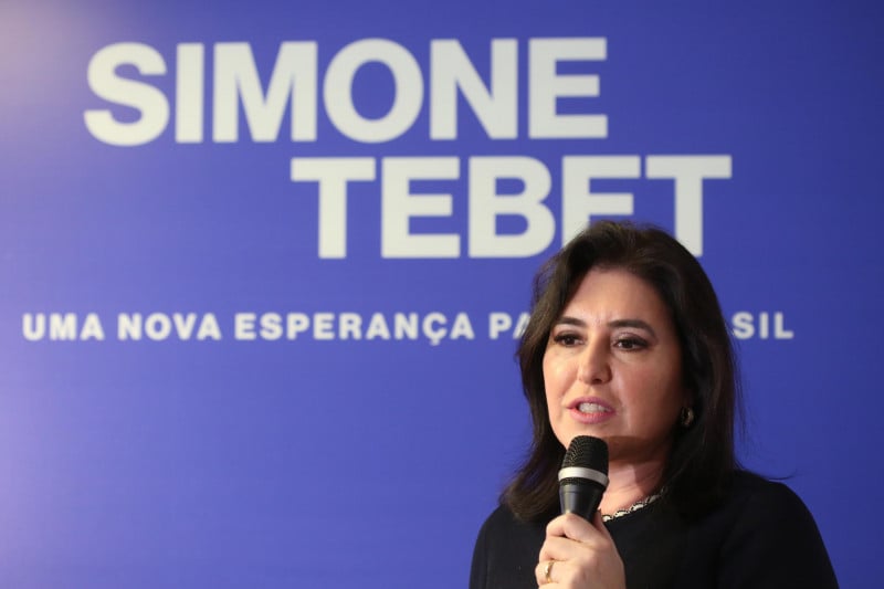 Simone Tebet estará acompanhada do candidato ao governo do Estado, Eduardo Leite, e do vice Gabriel Souza   