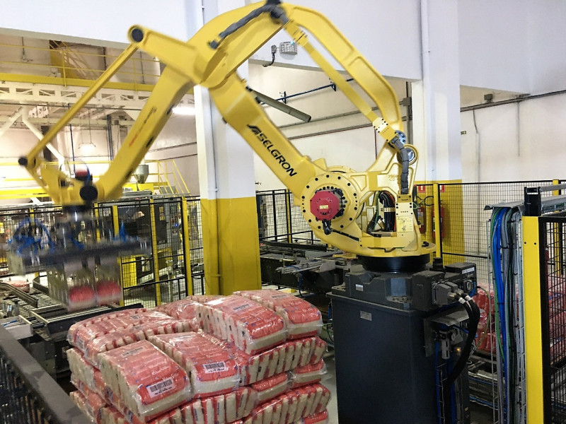 Tecnologia na paletização dos fardos de arroz para armazenamento