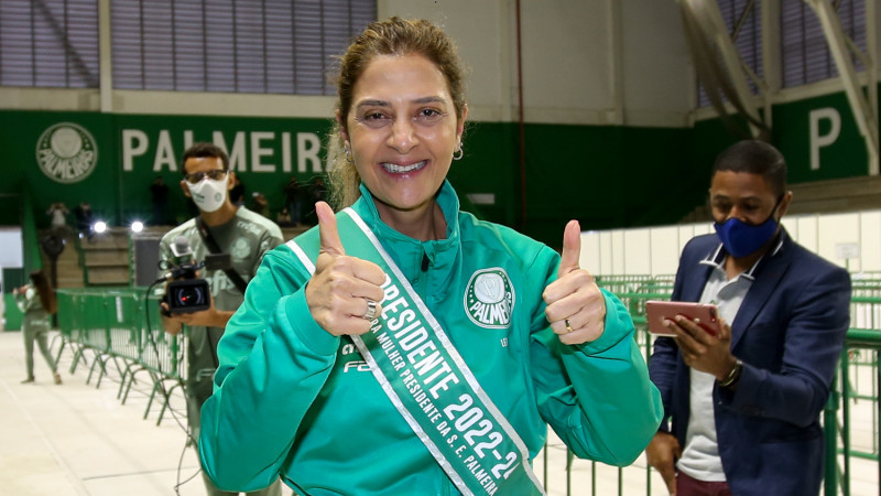 Leila Pereira é dona da Crefisa, patrocinadora do Palmeiras, e da rede de faculdades FAM