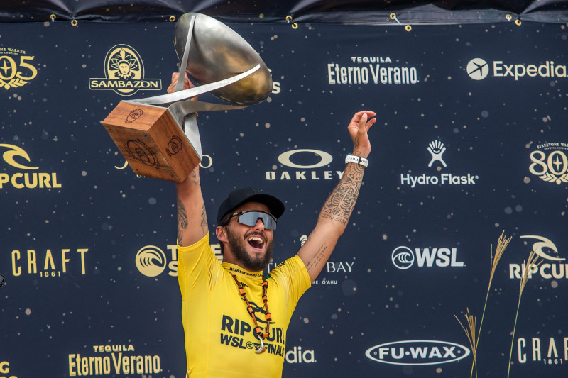Felipe Toledo foi o último brasileiro campeão do circuito da WSL, em 2023