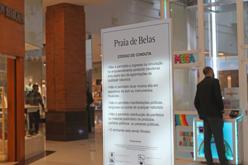 As normas estão expostos no Shopping Praia de Belas e no Iguatemi