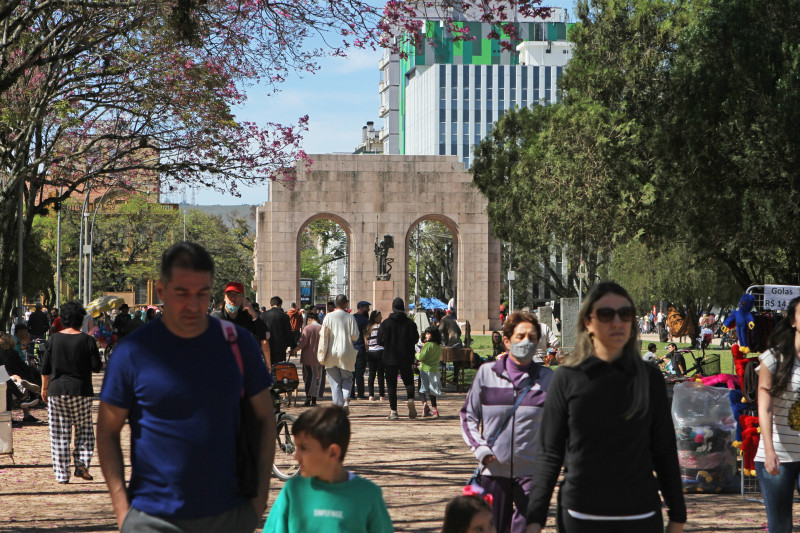O Parque da Redenção recebeu uma multidão de pessoas neste fim de semana especial