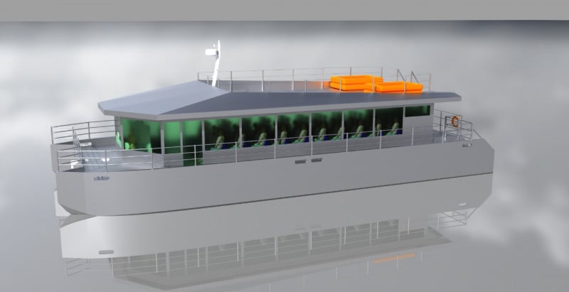 Embarca&ccedil;&atilde;o ser&aacute; no estilo catamar&atilde; com uma sala de aula que comportar&aacute; at&eacute; 60 pessoas