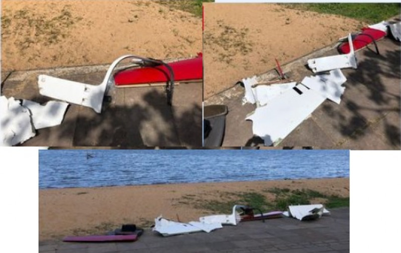 Os destro&ccedil;os do avi&atilde;o apareceram na orla de Ipanema nesta manh&atilde;